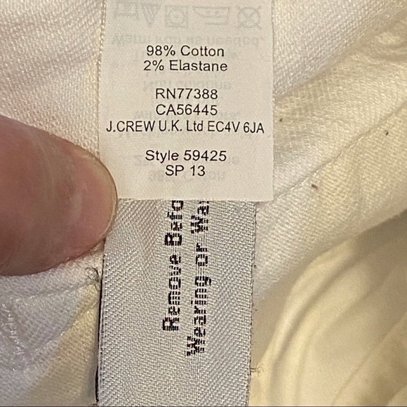 J. Crew Matchstick White Jeans Size 27 Short - Picture 10 of 13